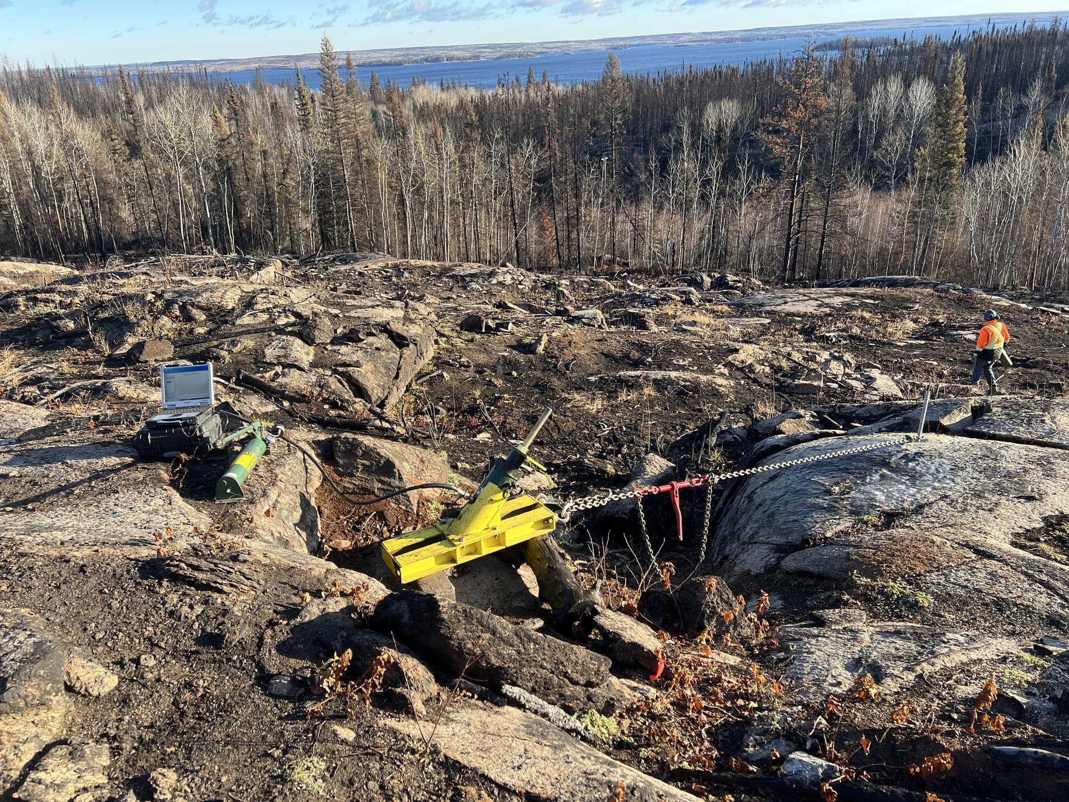 Post-tensioning and anchor stress testing on site