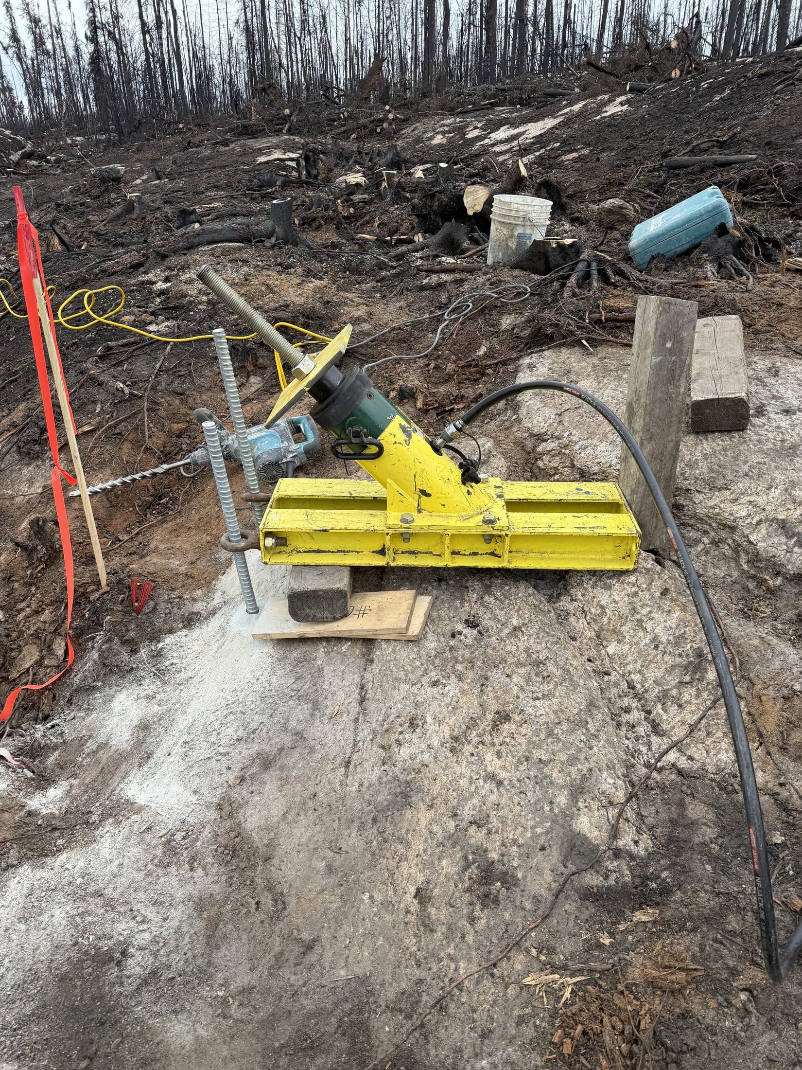 Guy-anchor pull testing in the field