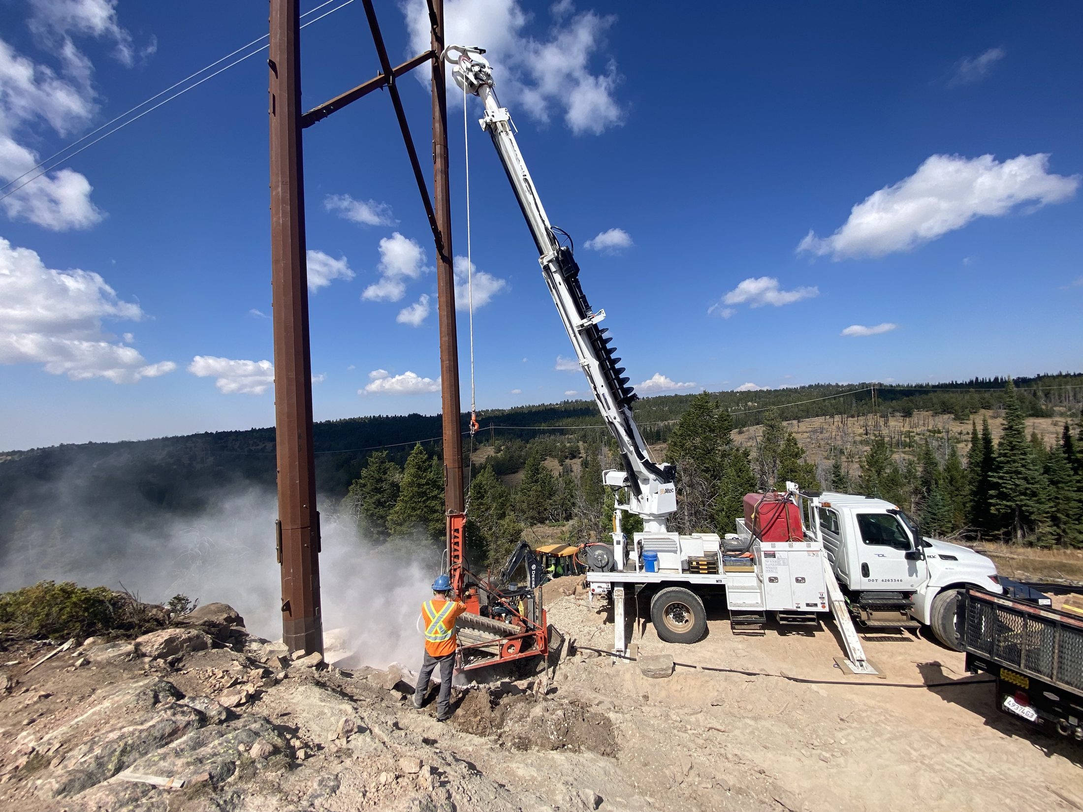 Transmission drilling on a remote site